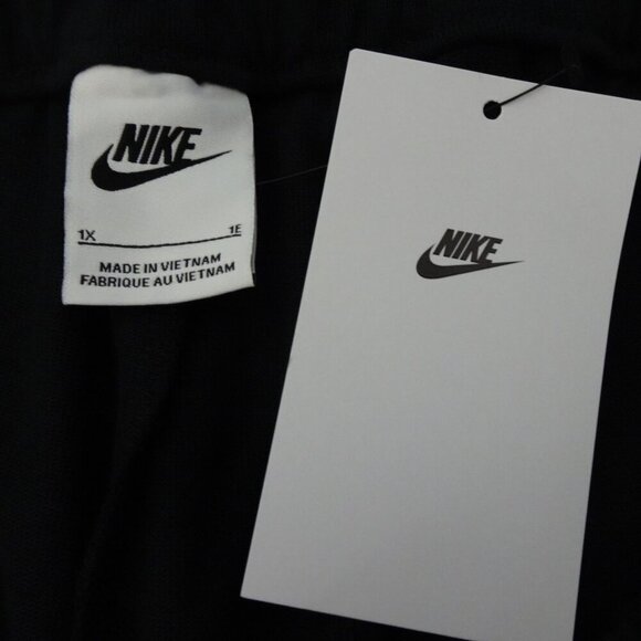 Nike Loose Fit Shorts Women's Plus Size 1X Black Jersey Elastic Waist High Rise - Picture 5 of 7